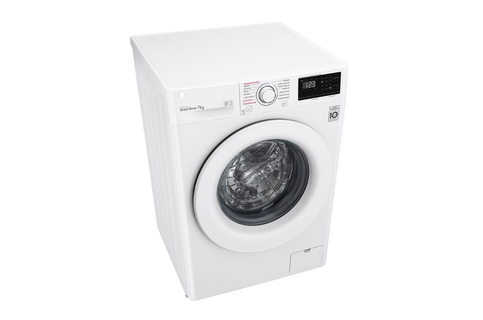 LG Lavadora inteligente AI Direct Drive 7kg, 1200rpm, Clasificación E, Blanca, Serie 200, F2WN2S70S3W