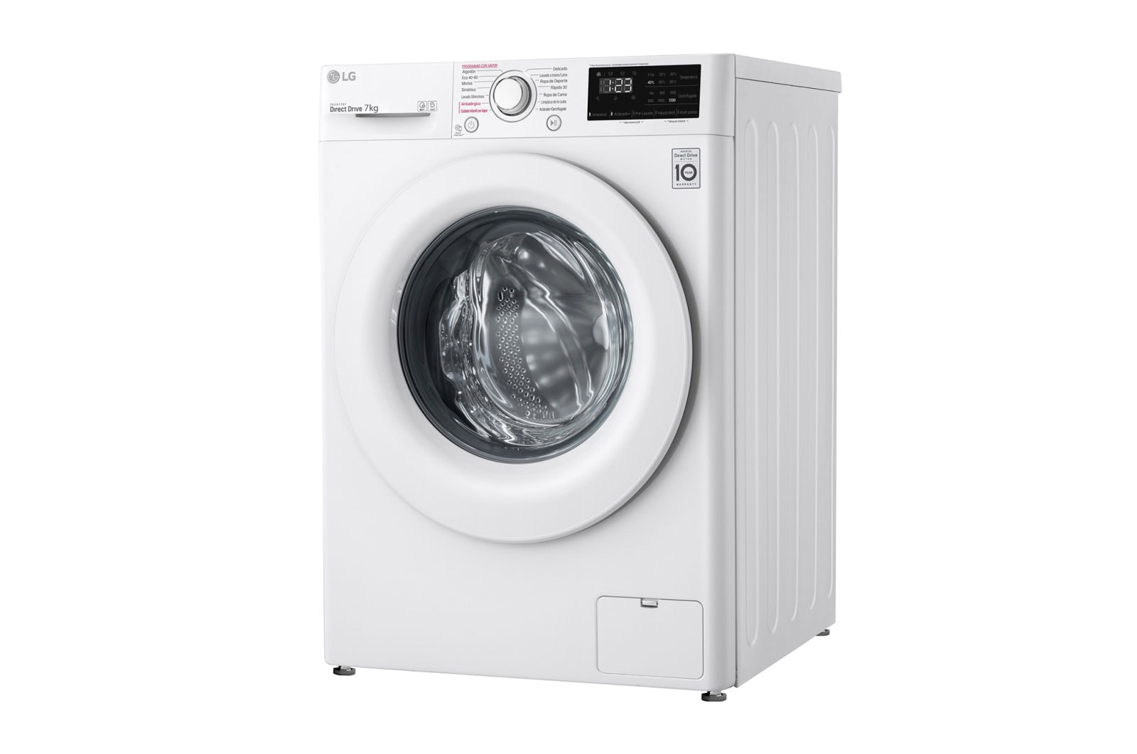 LG Lavadora inteligente AI Direct Drive 7kg, 1200rpm, Clasificación E, Blanca, Serie 200, F2WN2S70S3W