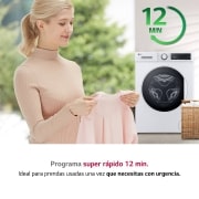 LG Lavadora 8kg 1200rpm, Clasificación B, Serie 100, F2WT2008S3W