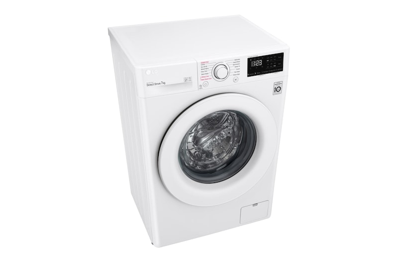 LG Lavadora AI Direct Drive con Vapor 7kg, 1200 Clasificación D, Blanca, Serie 300, F2WV3S70S3W