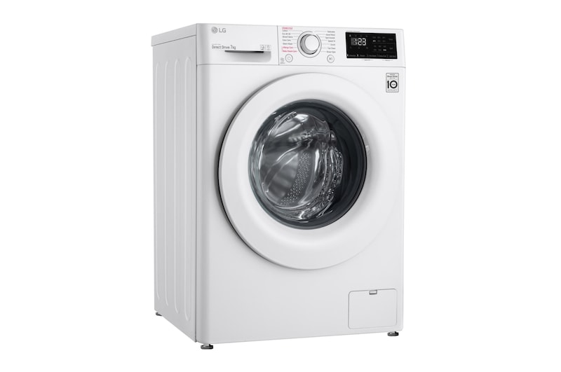 LG Lavadora AI Direct Drive con Vapor 7kg, 1200 Clasificación D, Blanca, Serie 300, F2WV3S70S3W