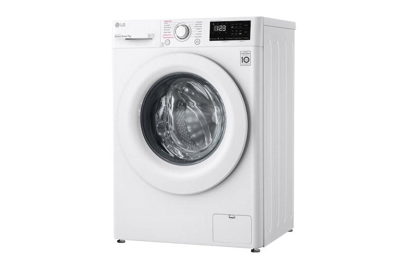 LG Lavadora AI Direct Drive con Vapor 7kg, 1200 Clasificación D, Blanca, Serie 300, F2WV3S70S3W