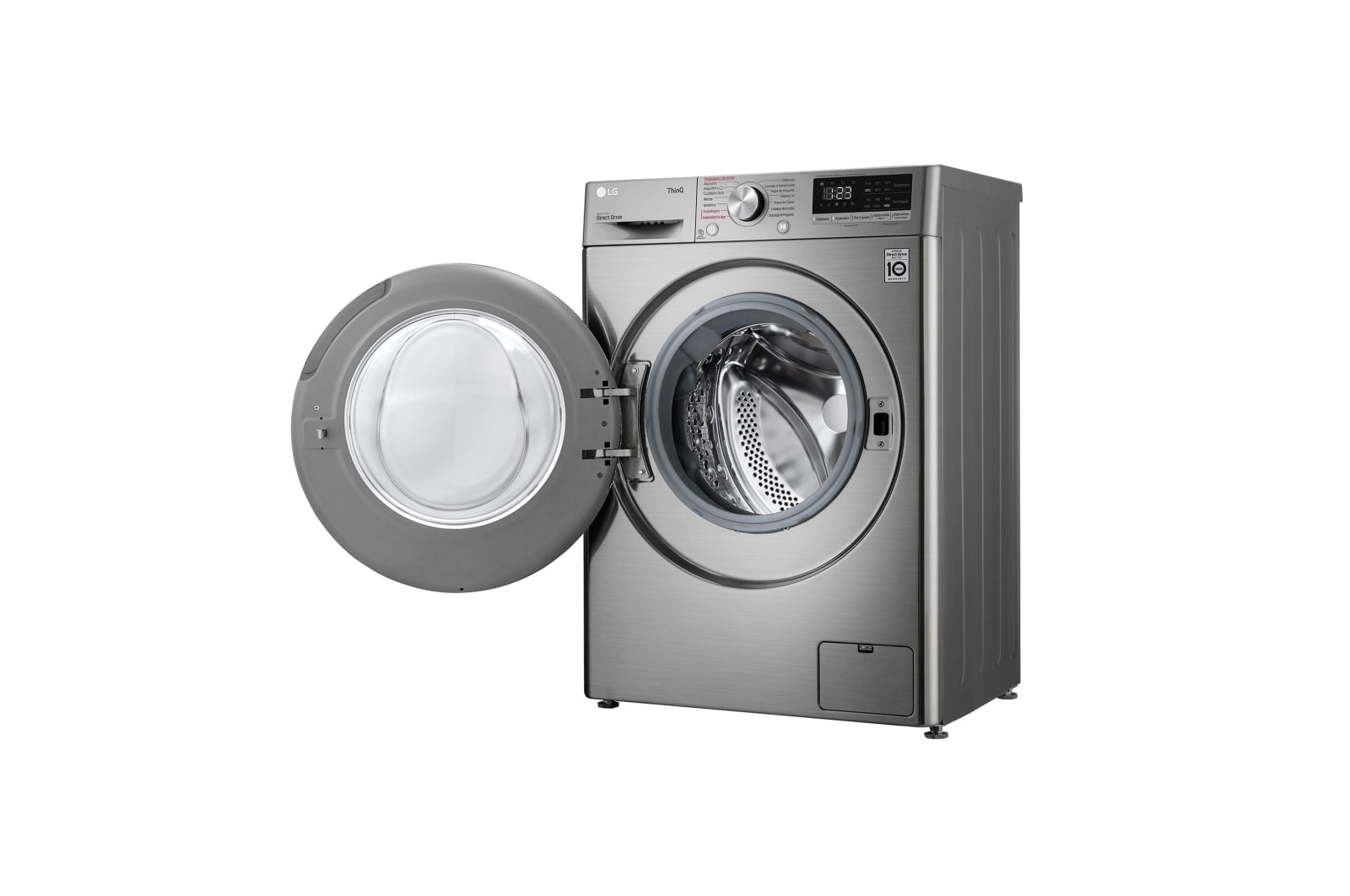 LG Lavadora inteligente AI Direct Drive 8,5kg, 1200rpm, Clasificación C, Inox antihuellas, Serie 500, F2WV5S85S2S