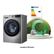 LG Lavadora inteligente AI Direct Drive 8,5kg, 1200rpm, Clasificación C, Inox antihuellas, Serie 500, F2WV5S85S2S