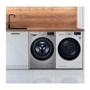 LG Lavadora inteligente AI Direct Drive 8,5kg, 1200rpm, Clasificación C, Inox antihuellas, Serie 500, F2WV5S85S2S