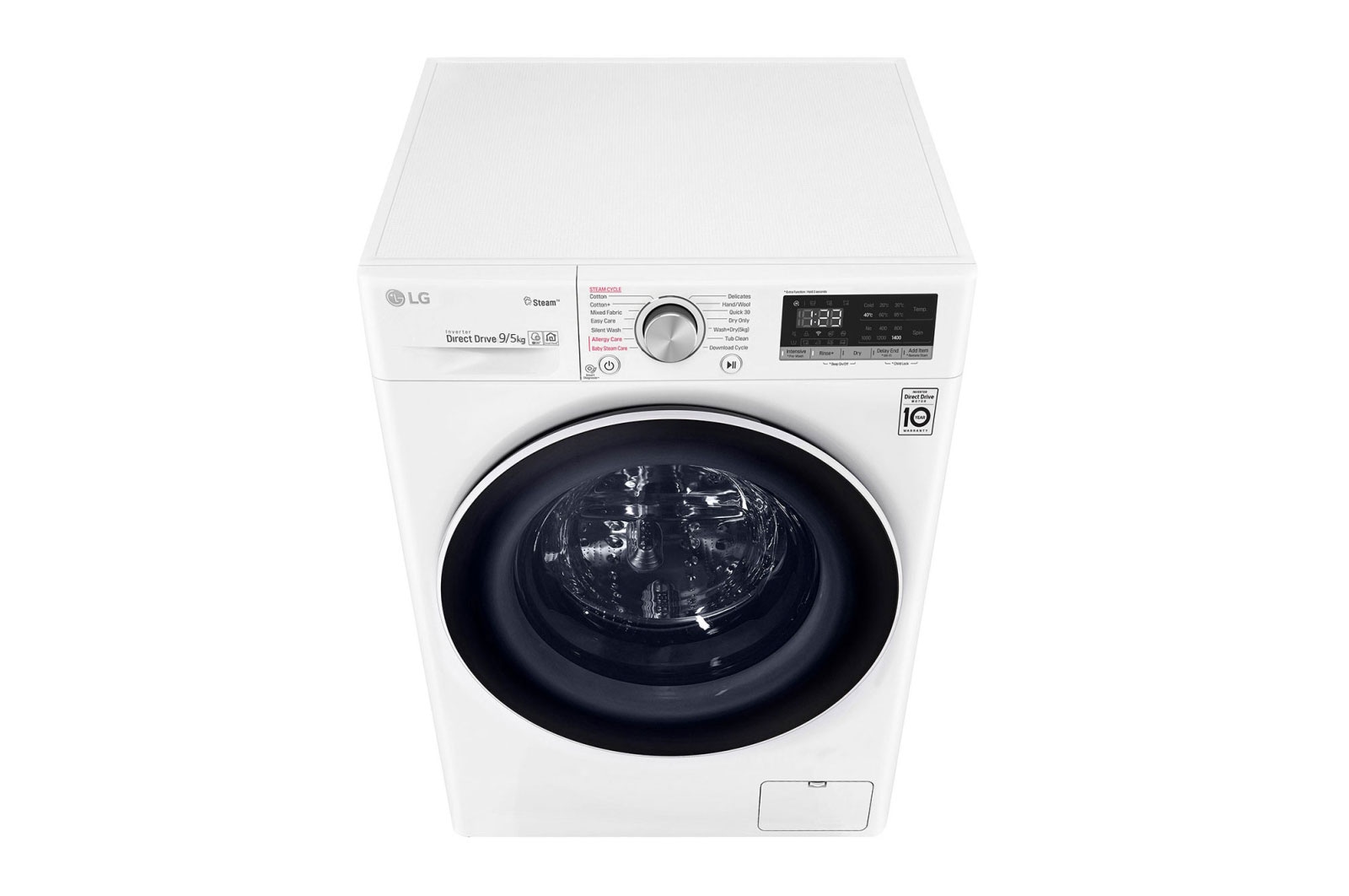 LG Lavasecadora inteligente AI Direct Drive 9/5kg, 1400rpm, Clasificación E, Blanca, Serie 400, F4DN4009S0W