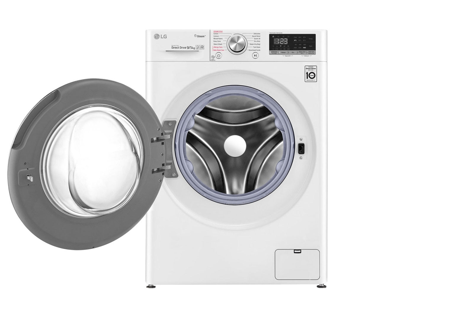 LG Lavasecadora inteligente AI Direct Drive 9/5kg, 1400rpm, Clasificación E, Blanca, Serie 400, F4DN4009S0W
