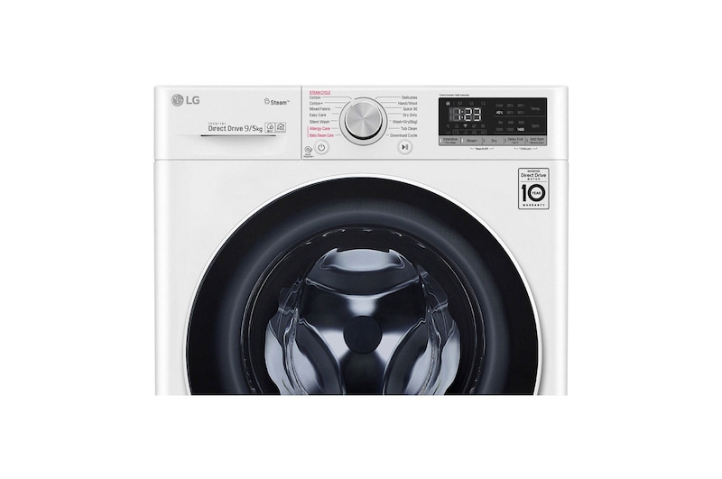 LG Lavasecadora inteligente AI Direct Drive 9/5kg, 1400rpm, Clasificación E, Blanca, Serie 400, F4DN4009S0W