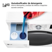 LG Lavasecadora inteligente AI Direct Drive TM, Vapor 9/6kg, 1400rpm, Un 10% más eficiente que A(lavado) /D(secado) Blanca, Serie 500, F4DR5509A1W