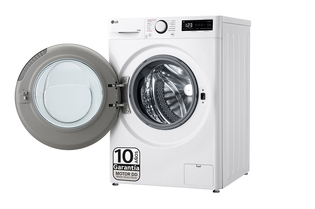 LG 9/6 kg y 1400 rpm Lavasecadora en Blanco, F4DR6009A1W