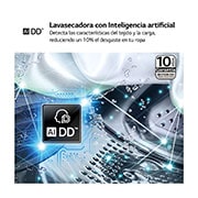 LG 9/6 kg y 1400 rpm Lavasecadora en Blanco, F4DR6009A1W