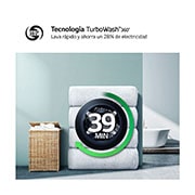 LG 9/6 kg y 1400 rpm Lavasecadora en Blanco, F4DR6009A1W