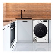 LG 9/6 kg y 1400 rpm Lavasecadora en Blanco, F4DR6009A1W