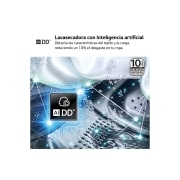LG Lavasecadora inteligente AI Direct Drive<sup>TM</sup>, Turbowash 360º, 9/6kg, 1400rpm, Un 10% más eficiente que  A(lavado) / D(secado) Blanca, Serie 600, F4DR6009AGM