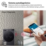 LG Lavasecadora inteligente AI Direct Drive TM, Turbowash 360º, 10/6kg, 1400rpm, Un 10% más eficiente que  A(lavado) / D(secado) Blanca, Serie 600, F4DR6010AGM