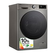 LG Lavasecadora inteligente AI Direct Drive™, Turbowash 360º, 9/6kg, 1400rpm, Un 10% más eficiente que  A(lavado) /D(secado), Blanca, Serie 700, F4DR7009AGS