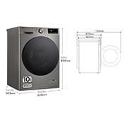 LG Lavasecadora inteligente AI Direct Drive™, Turbowash 360º, 9/6kg, 1400rpm, Un 10% más eficiente que  A(lavado) /D(secado), Blanca, Serie 700, F4DR7009AGS