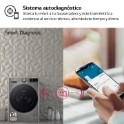 LG Lavasecadora inteligente AI Direct Drive TM, Turbowash 360º, 11/6kg, 1400rpm,  Un 10% más eficiente que  A(lavado) /D(secado) Blanca, Serie 700, F4DR7011AGS