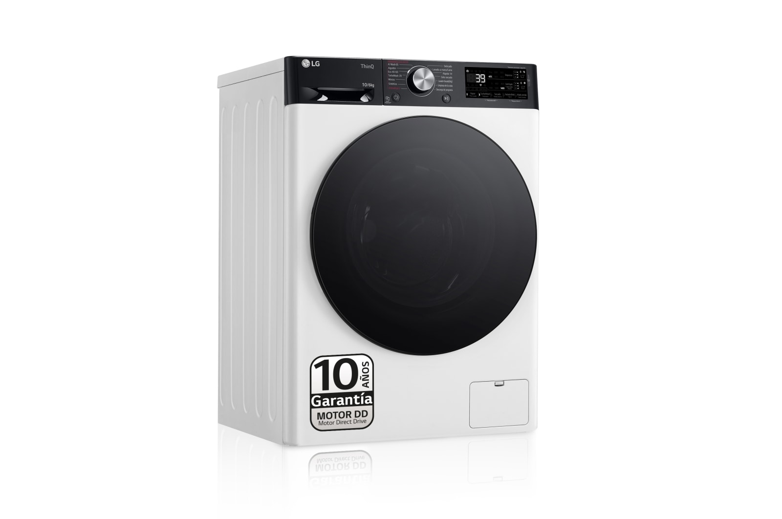 LG Lavasecadora inteligente AI Direct Driveᵀᴹ, Turbowash 360º, Autodosificación 10/6kg, 1400rpm,  Un 10% más eficiente que  A(lavado) /D(secado) Blanca, Serie 750, F4DR7510AGW