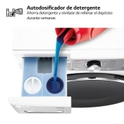 LG Lavasecadora inteligente AI Direct Drive™, Turbowash 360º, Autodosificación 13/7kg, 1400rpm,  Un 10% más eficiente que A(lavado) /D(secado) Blanca, Serie 950, F4DR9513A2W