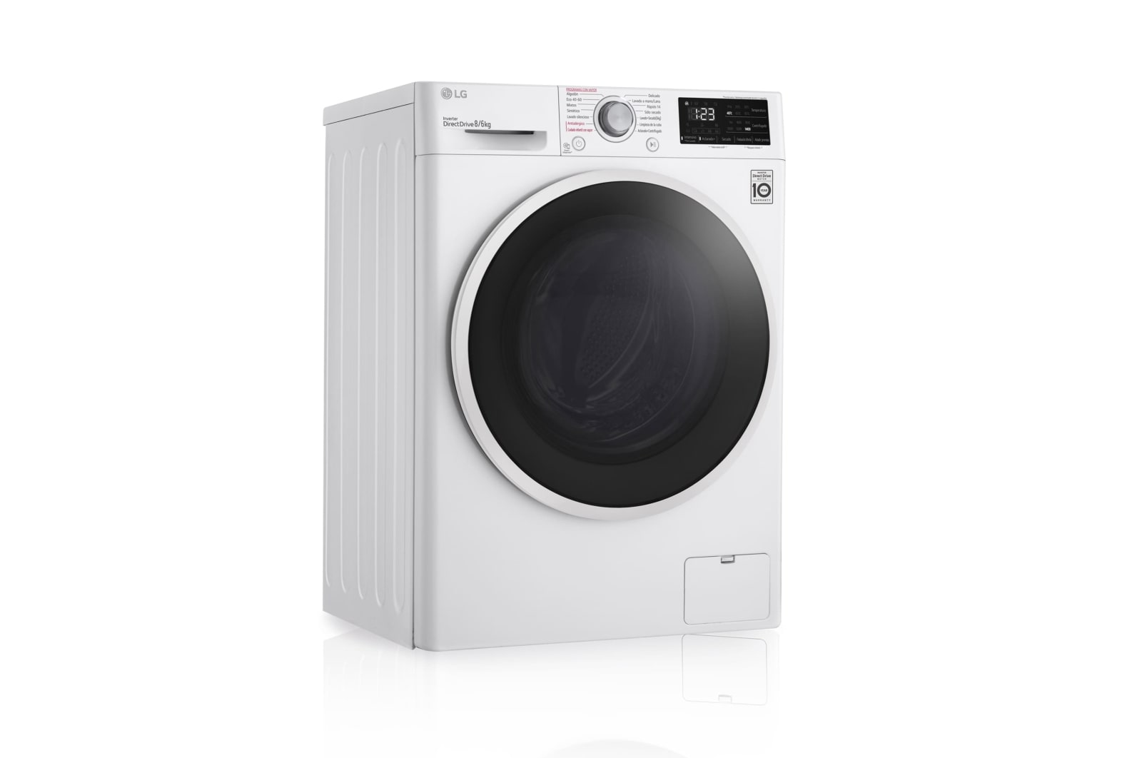 LG Lavasecadora inteligente AI Direct Drive™, con Vapor 8/6kg, 1400rpm, Clasificación B(lavado)/E(secado) Blanca, Serie 310, F4DV3108S0W