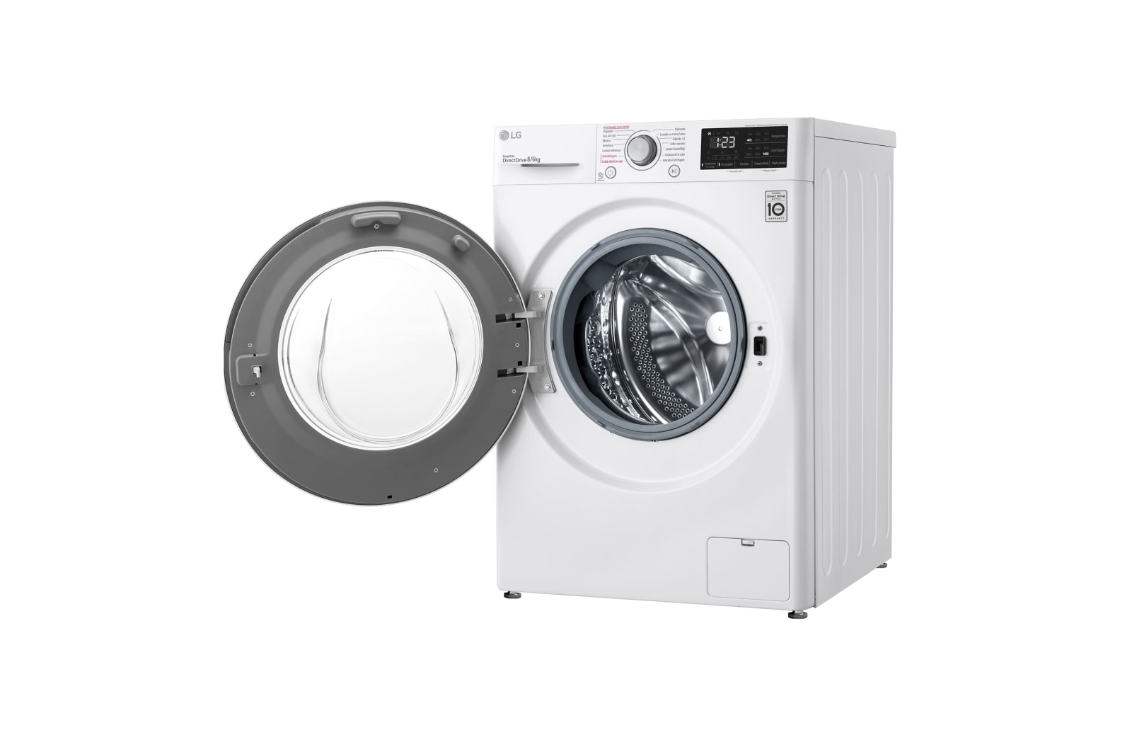 LG Lavasecadora inteligente AI Direct Drive™, con Vapor 8/6kg, 1400rpm, Clasificación B(lavado)/E(secado) Blanca, Serie 310, F4DV3108S0W