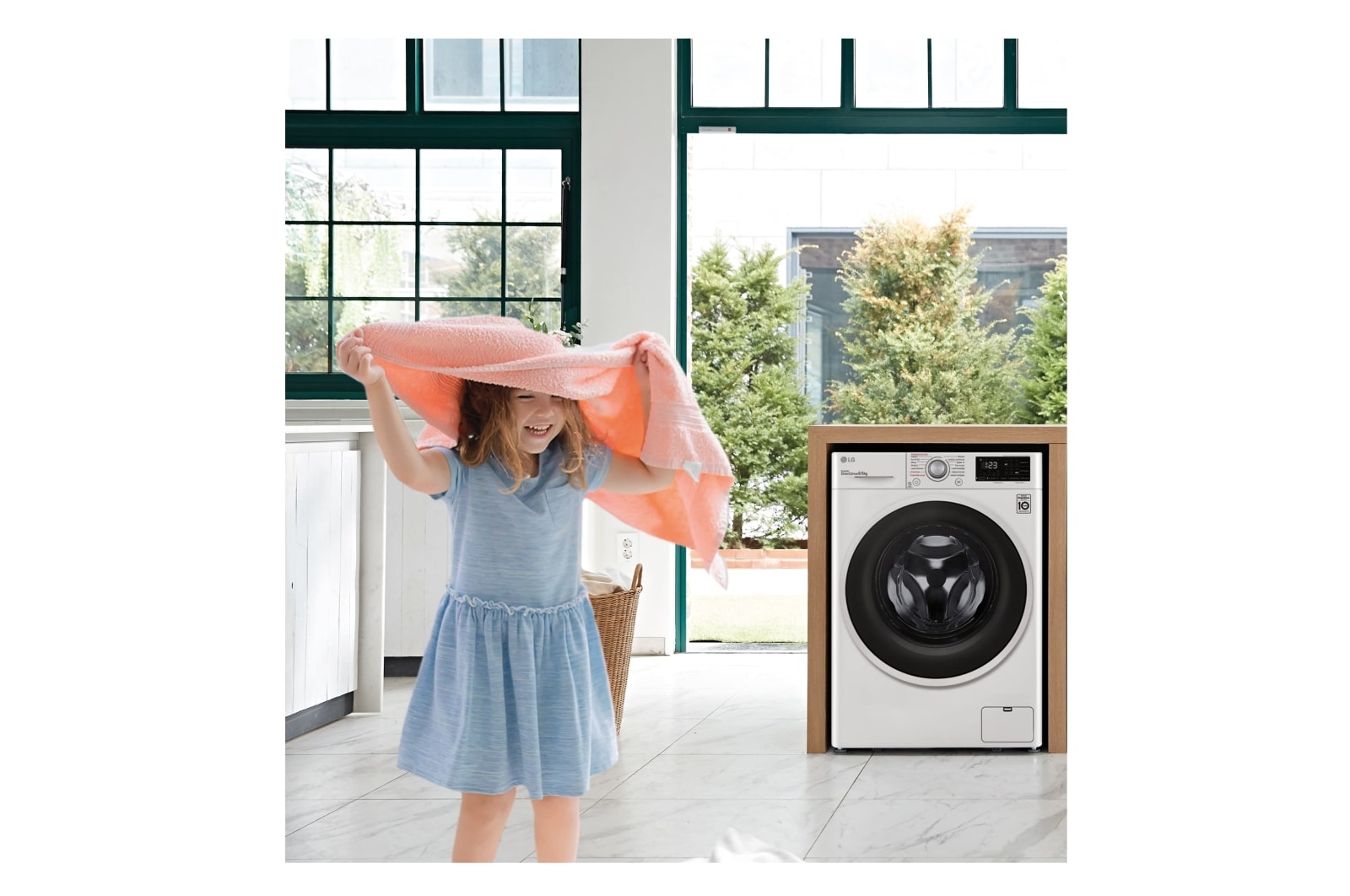 LG Lavasecadora inteligente AI Direct Drive™, con Vapor 8/6kg, 1400rpm, Clasificación B(lavado)/E(secado) Blanca, Serie 310, F4DV3108S0W