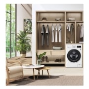 LG Lavasecadora inteligente AI Direct Drive™, con Vapor 8/6kg, 1400rpm, Clasificación B(lavado)/E(secado) Blanca, Serie 310, F4DV3108S0W