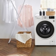 LG Lavasecadora inteligente AI Direct Drive™, con Vapor 8/6kg, 1400rpm, Clasificación B(lavado)/E(secado) Blanca, Serie 310, F4DV3108S0W