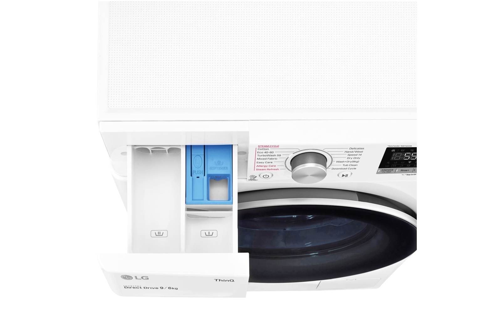 LG Lavasecadora inteligente AI Direct Drive 9/6kg, 1400rpm, Clasificación E, Blanca, Serie 500, F4DV5009S1W