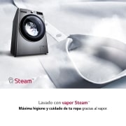 LG Lavasecadora inteligente AI Direct Drive 10,5/7kg, 1400rpm, Clasificación A(lavado)/E(secado), Inox antihuellas, Serie 700, F4DV7010S2S