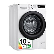 LG Lavadora inteligente AI Direct Drive,  Vapor,  10kg ,  1400rpm Un 10% más eficiente que A, Serie 500, F4WR5010A6W