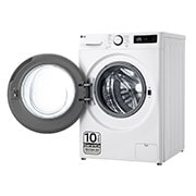 LG Lavadora inteligente AI Direct Drive,  Vapor,  10kg ,  1400rpm Un 10% más eficiente que A, Serie 500, F4WR5010A6W