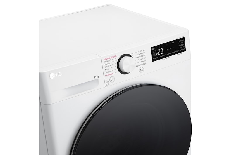 LG Lavadora inteligente AI Direct Drive. TurboWash 360º, Vapor, 11kg , 1400rpm Un 10% más eficiente que A, Serie 600, F4WR6011AGW