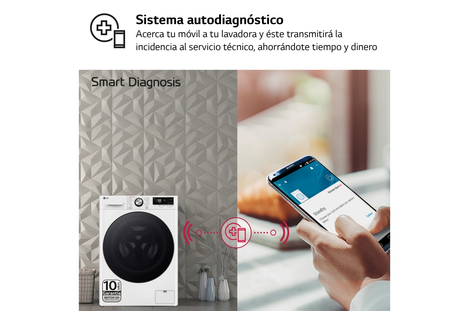 LG Outlet Lavadora inteligente AI Direct Drive. TurboWash 360º, Vapor+, 9kg , 1400rpm Un 10% más eficiente que A, Serie 700, F4WR7009AGW.OUTLET