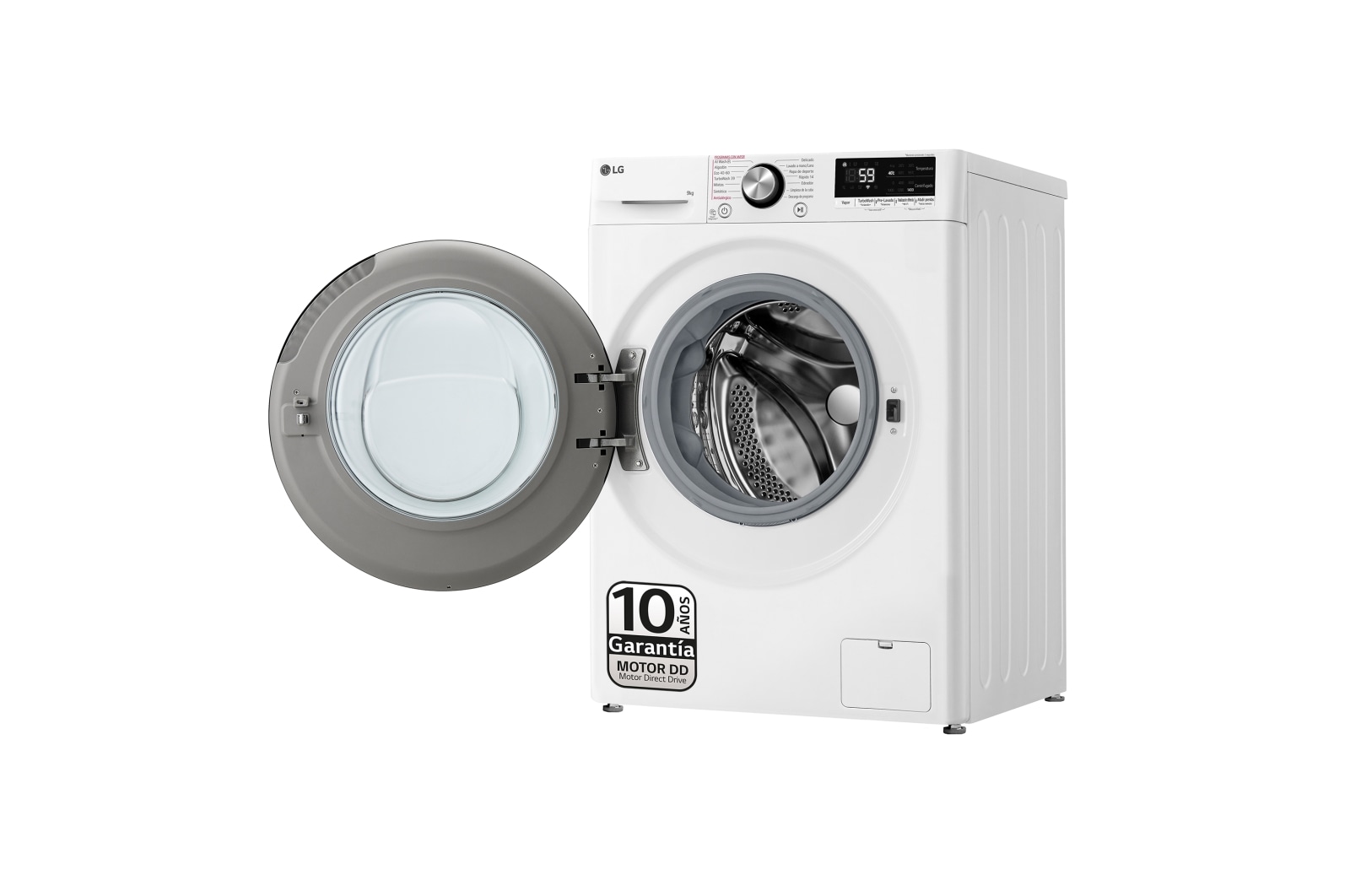 LG Outlet Lavadora inteligente AI Direct Drive. TurboWash 360º, Vapor+, 9kg , 1400rpm Un 10% más eficiente que A, Serie 700, F4WR7009AGW.OUTLET