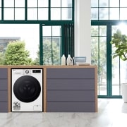 LG Lavadora 10kg ,  1400rpm  Un 10% más eficiente que A,   TurboWash 360º- Steam +, F4WR7010AGW