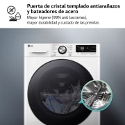 LG Lavadora inteligente AI Direct Drive. TurboWash 360º, Vapor+,  11kg ,  1400rpm Un 10% más eficiente que A, Serie 700, F4WR7011AGW