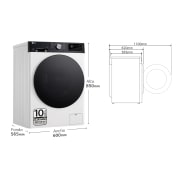 LG Lavadora 9kg   1400rpm , Un 10% más eficiente que A, TurboWash 360º- Dosificador automático detergente, F4WR7509AGH