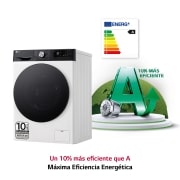 LG Lavadora 9kg   1400rpm , Un 10% más eficiente que A, TurboWash 360º- Dosificador automático detergente, F4WR7509AGH