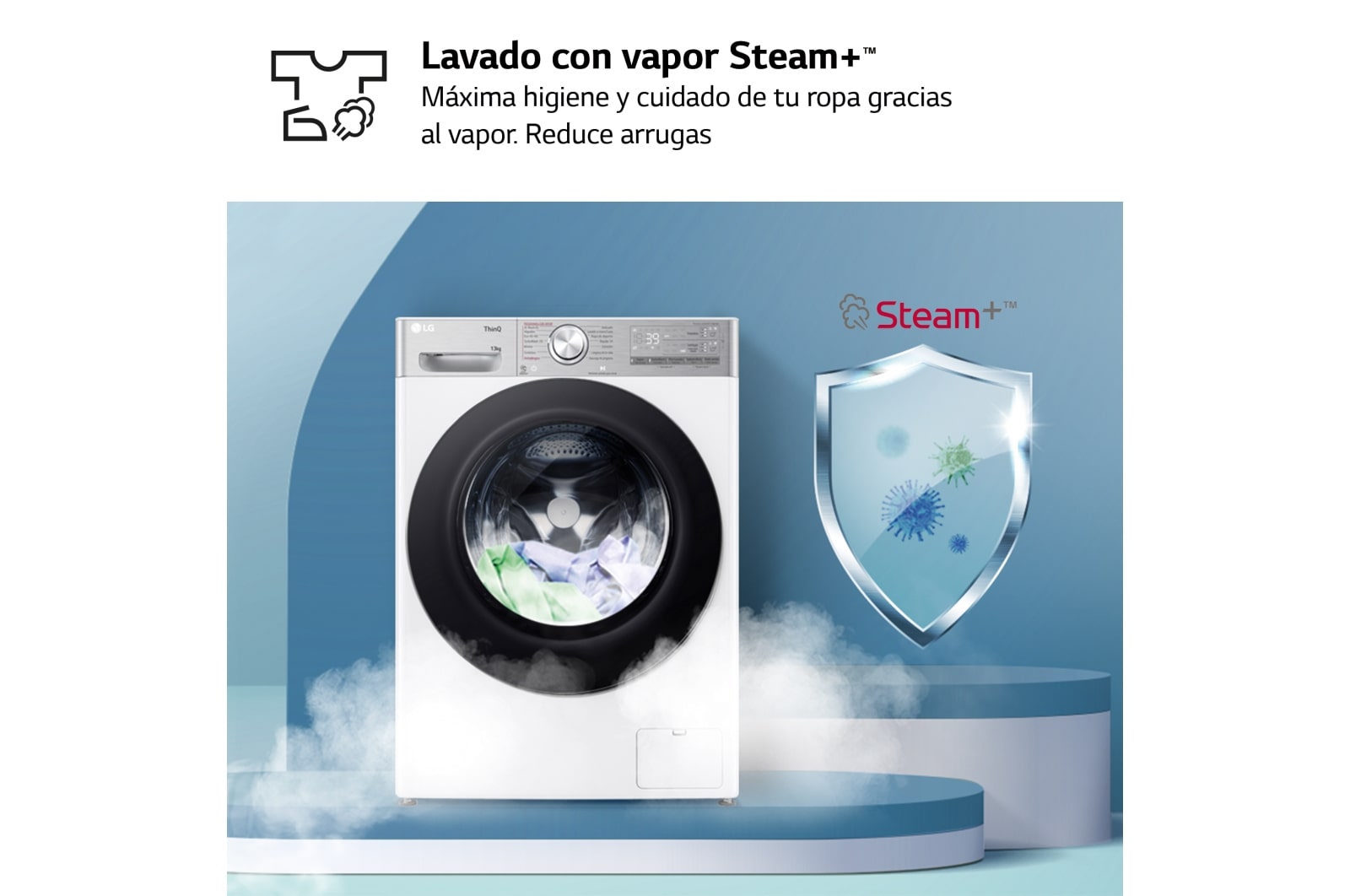 LG Lavadora inteligente AI Direct Drive. TurboWash 360º, Autodosificación, 13kg , 1400rpm Un 20% más eficiente que A, Serie 950, F4WR9513A2W