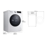 LG Lavadora 9kg 1400rpm, Clasificación A Serie 100, F4WT2009S3W