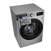 LG Lavadora inteligente AI Direct Drive 8kg, 1400rpm, Clasificación C,  Inox antihuellas, Serie 300, F4WV3008S6S