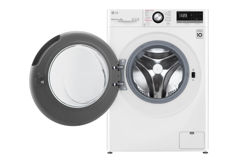 LG Lavadora inteligente AI Direct Drive 8kg, 1400rpm, Clasificación C, Blanca, Serie 300, F4WV3008S6W