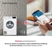 LG Lavadora inteligente AI Direct Drive™, 9kg, 1400, Clasificación B, Blanca, Serie 300, F4WV3009N3W