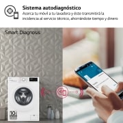 LG Lavadora inteligente AI Direct Drive 9kg, 1400rpm, Clasificación B, Blanca, Serie 300, F4WV3009S3W