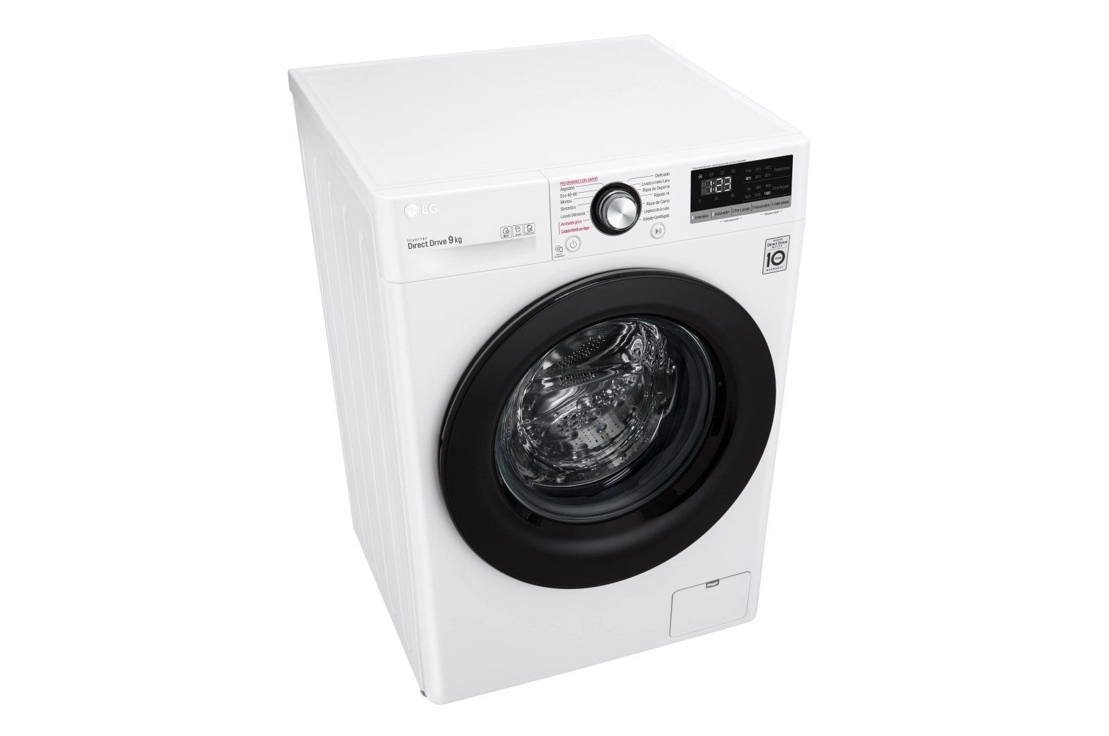 LG Lavadora inteligente AI Direct Drive 9kg, 1400rpm, Clasificación B, Blanca, Serie 300, F4WV3009S6W