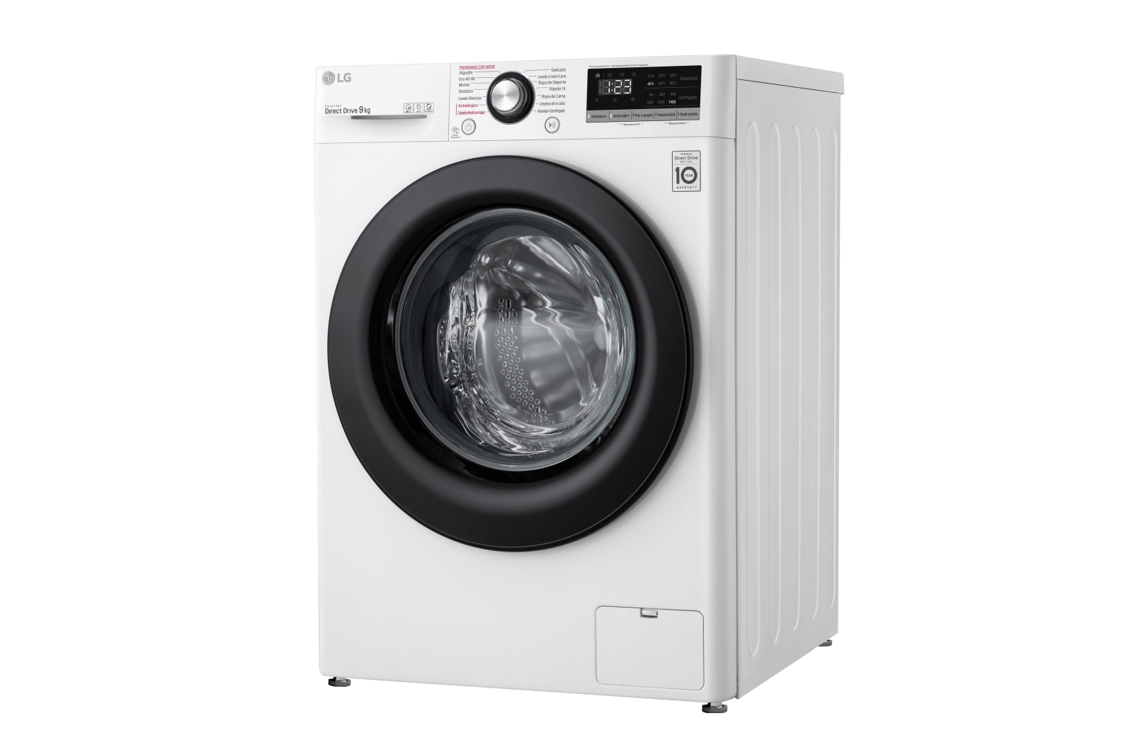 LG Lavadora inteligente AI Direct Drive 9kg, 1400rpm, Clasificación B, Blanca, Serie 300, F4WV3009S6W