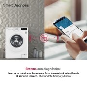 LG Lavadora inteligente  AI Direct Drive<sup>TM</sup>, con Vapor, 10,5kg, 1400,  Clasificación A Blanca, Serie 300, F4WV301S3WA