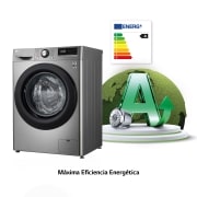 LG Lavadora inteligente AI Direct Drive <sup>TM</sup>, con Vapor, 9kg, 1400 Clasificación A, Inox antihuellas , Serie 300, F4WV309S6SA